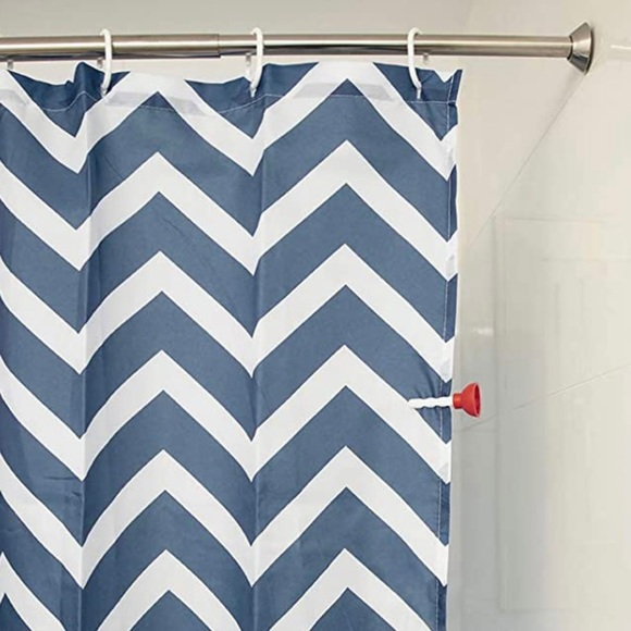 PELEG DESIGN Splunger - Anti-splash shower curtain clips, White and Red - Picture 4 of 7